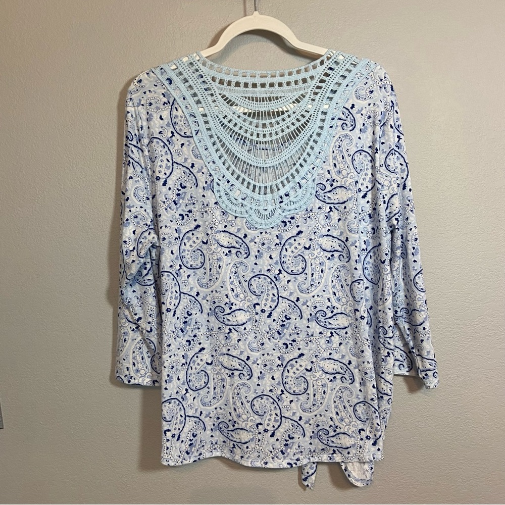 New Directions Blouse with Side Tie - XL. B40